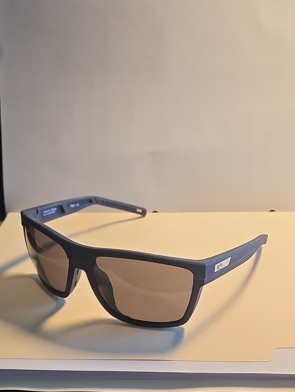 Costa Rectangular Sunglasses-Pargo model in Black Frame with Dark Lenses